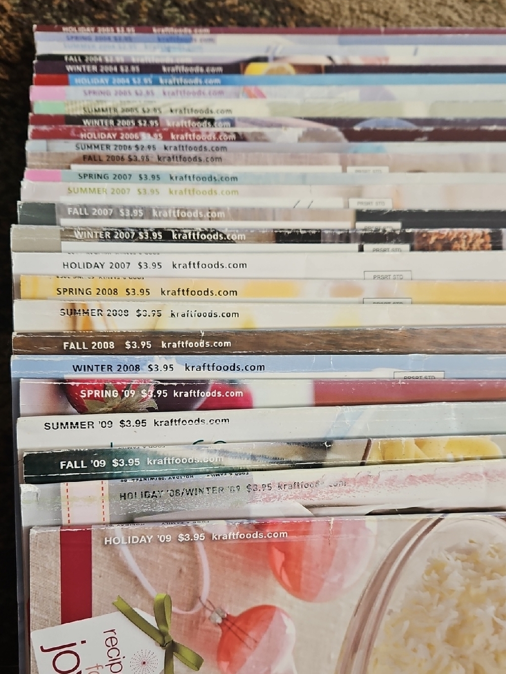 Stack of 26 Kraft Foods Recipe Magazines